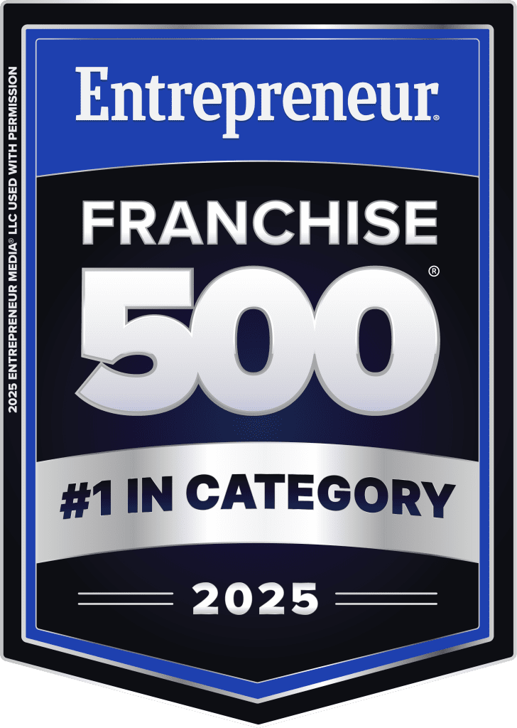 Badge featuring "Entrepreneur Franchise 500, #1 in Category, 2025."